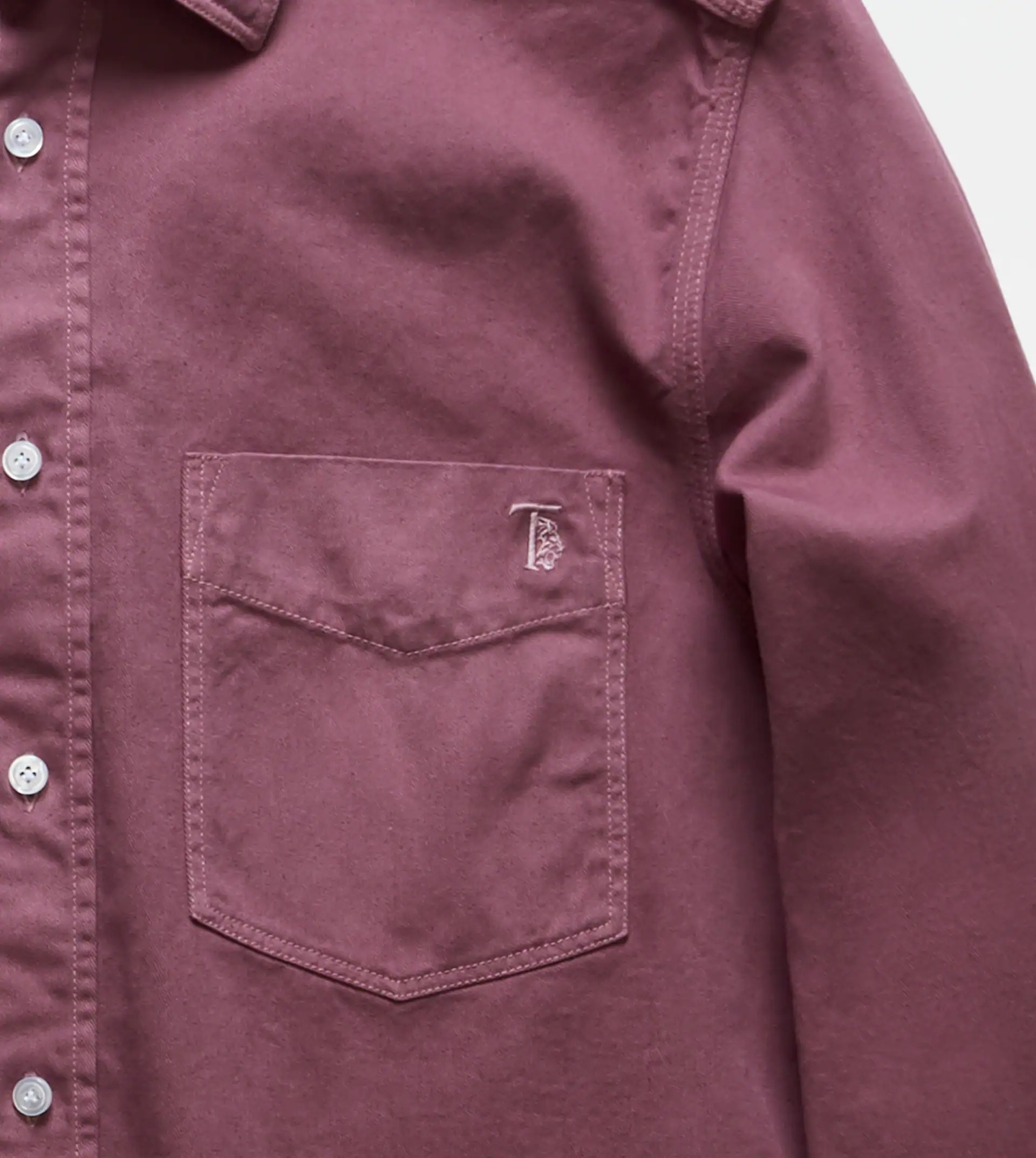 DOUBLE POCKET SHIRT - BURGUNDY - 4