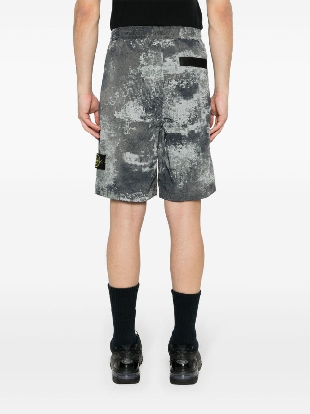 D Camo logo-patch shorts - 4