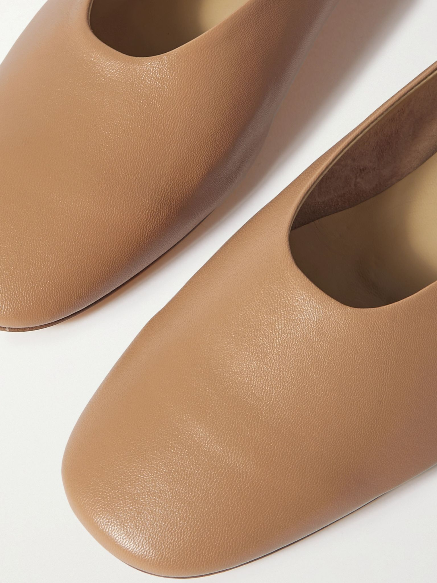 Kirsten leather ballet flats Beige - 4