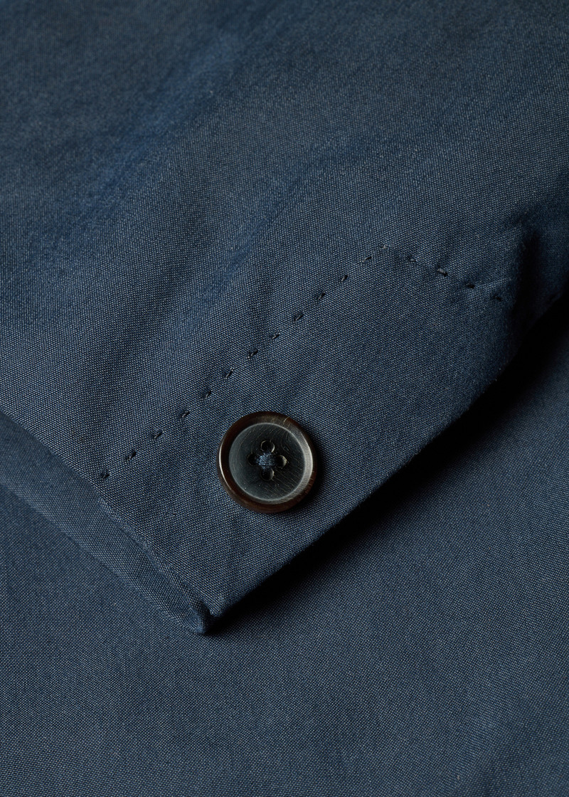 Washed Navy Cotton-Lyocell Work Jacket 11