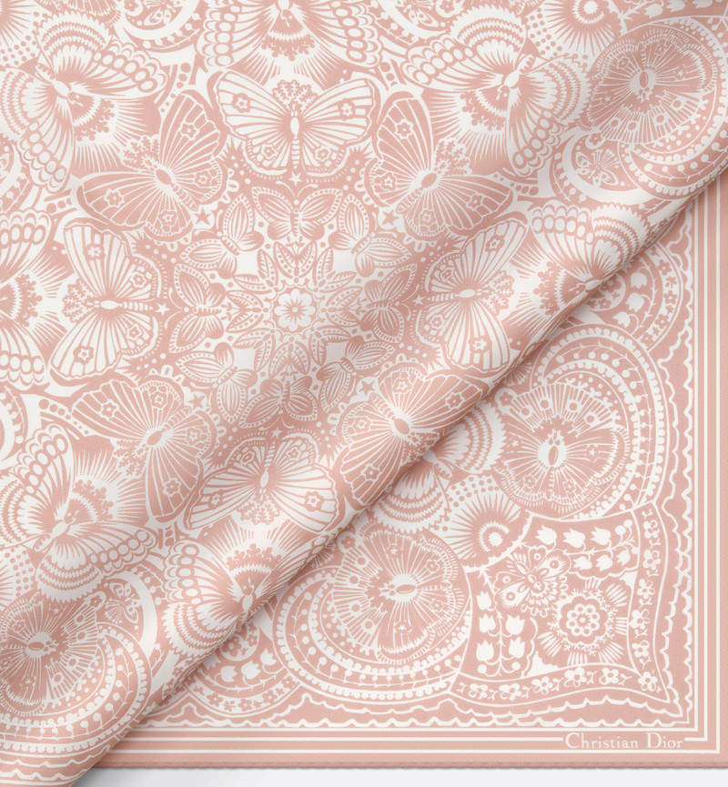 Dior D-Butterfly Paisley 60 Square Scarf outlook