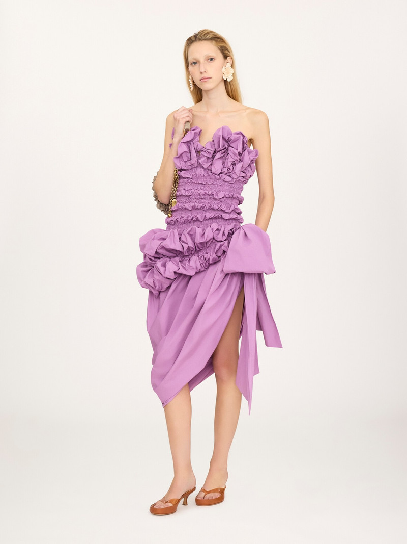 Chloé RUCHED BUSTIER MINI DRESS IN COTTON POPLIN outlook