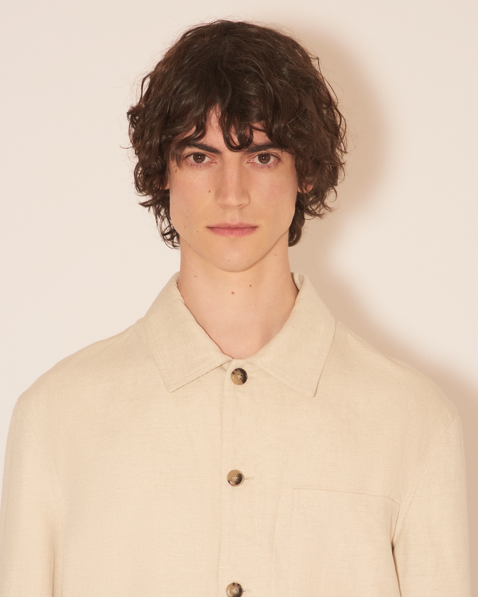 SAON - Cotton linen/twill jacket - Natural - 6