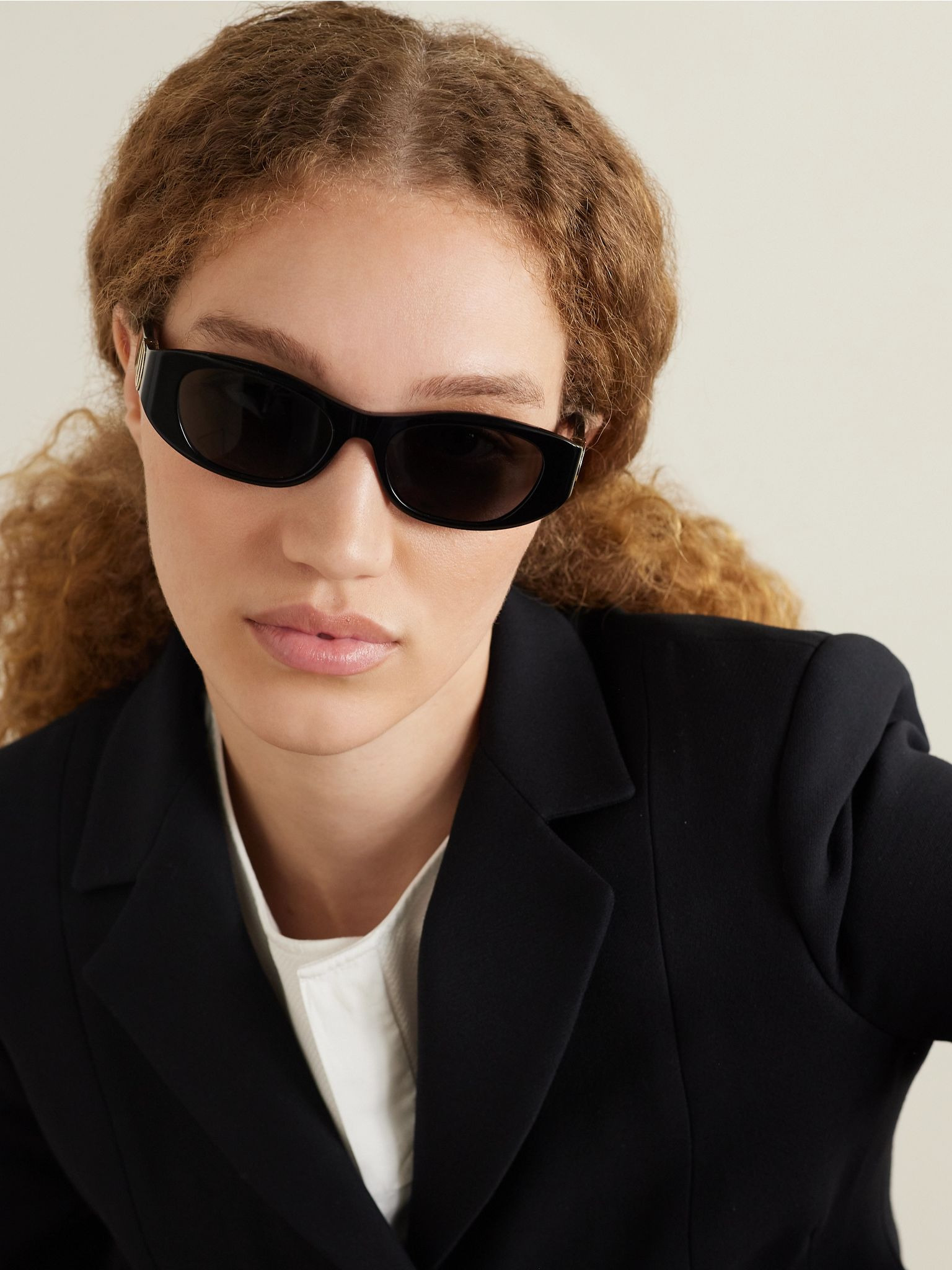 30Montaigne S9U oval-frame acetate sunglasses Black - 2