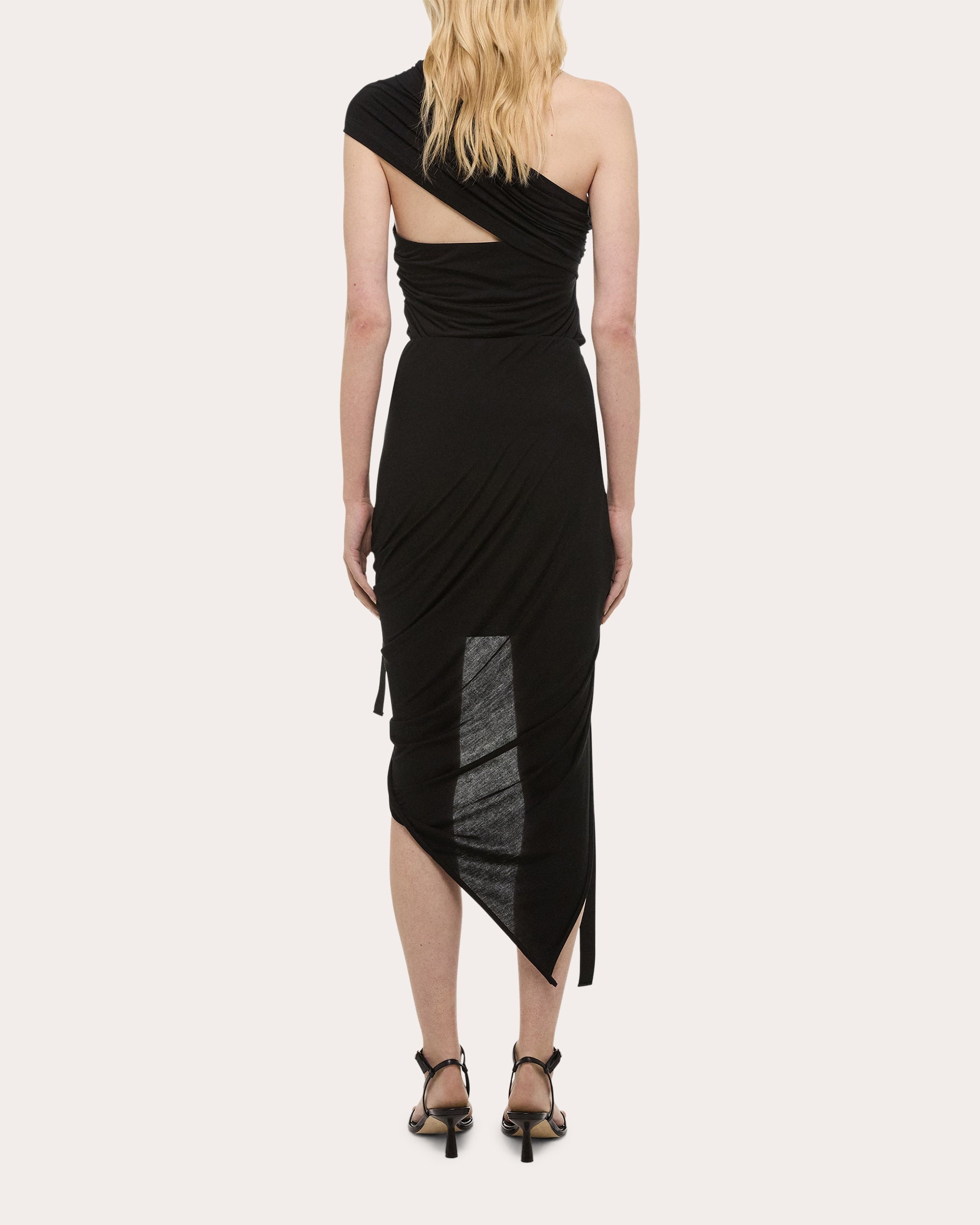 Wind Asymmetric Ruched Jersey Skirt - 2