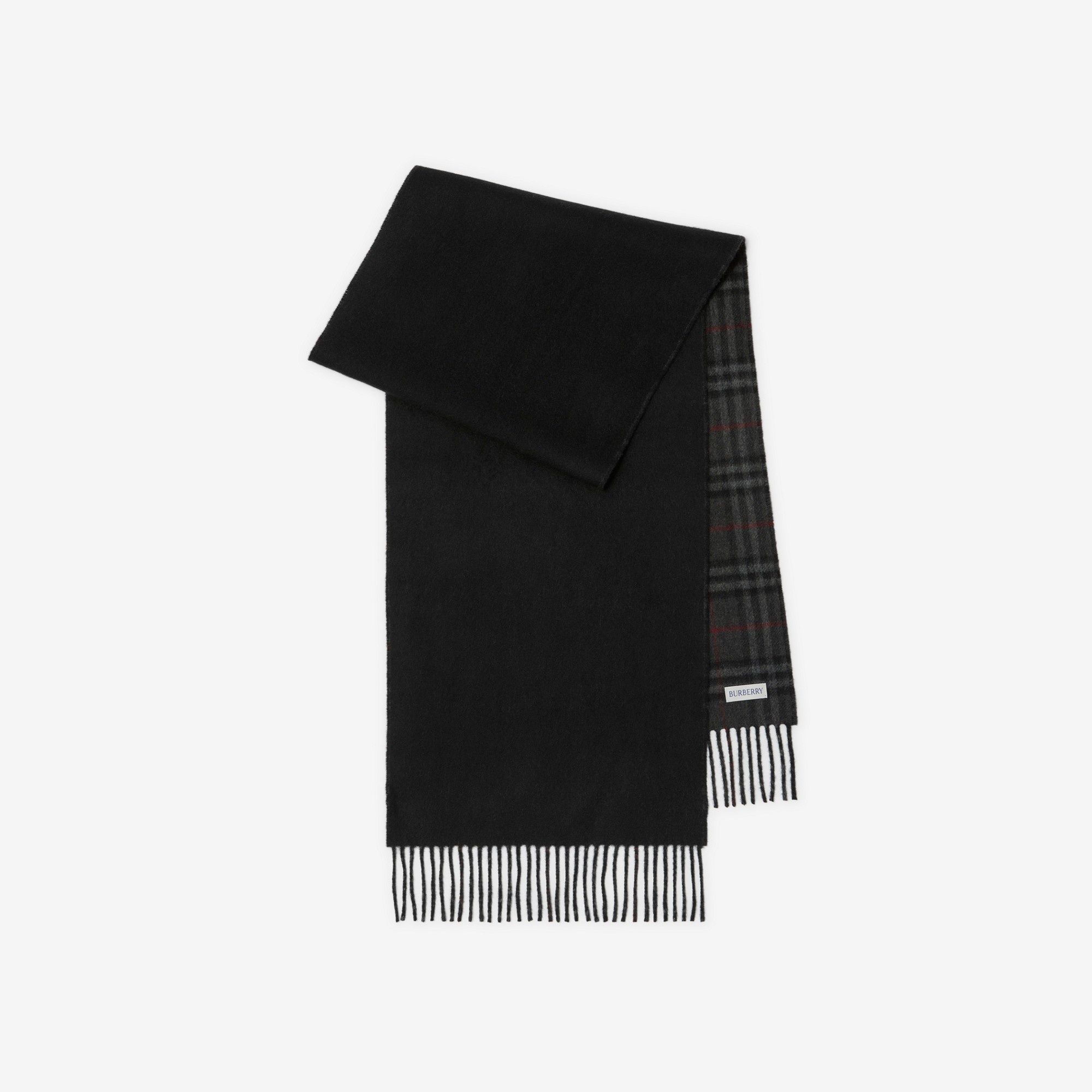 Check Cashmere Reversible Scarf - 1