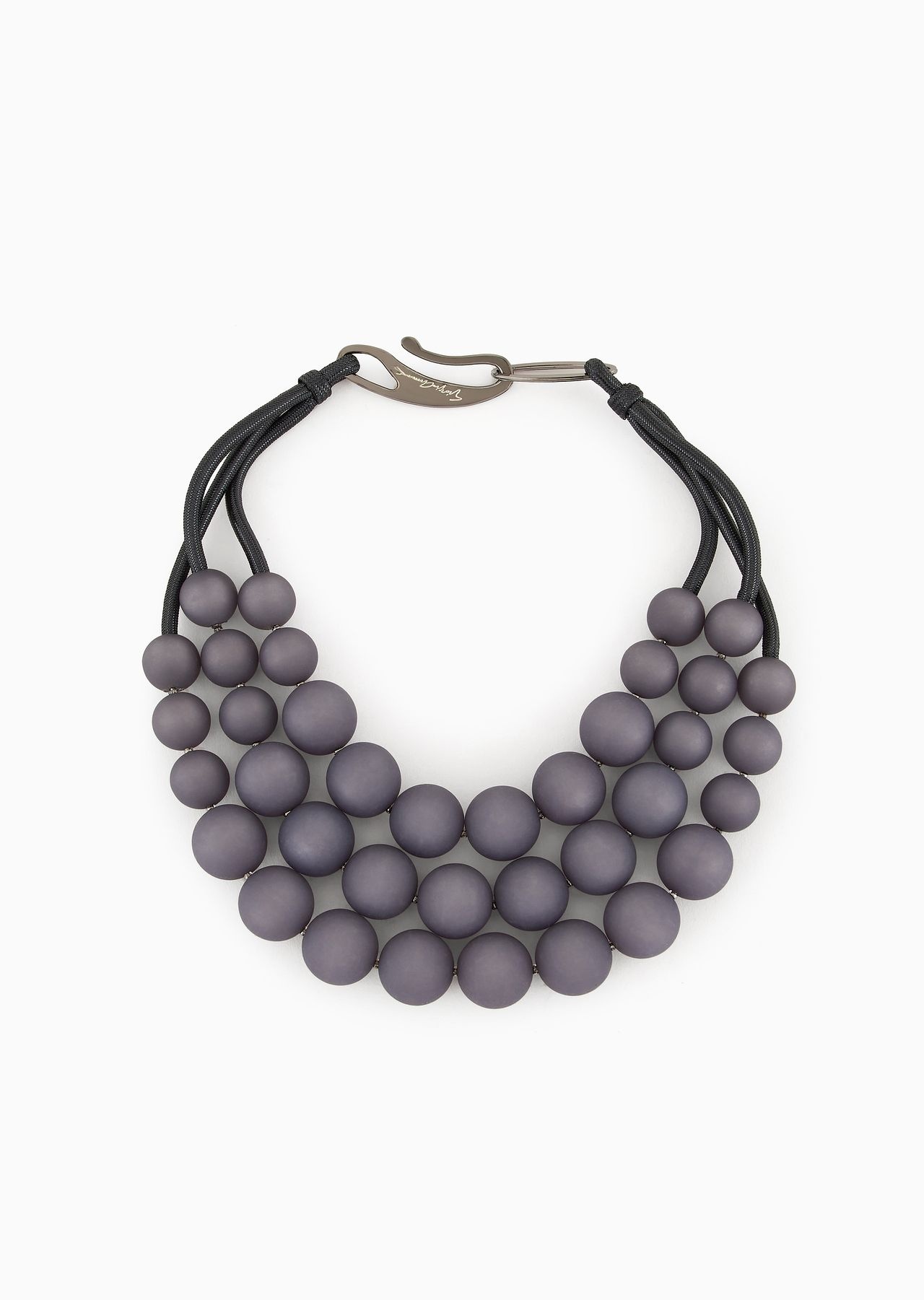 Multistrand choker necklace with spheres - 1