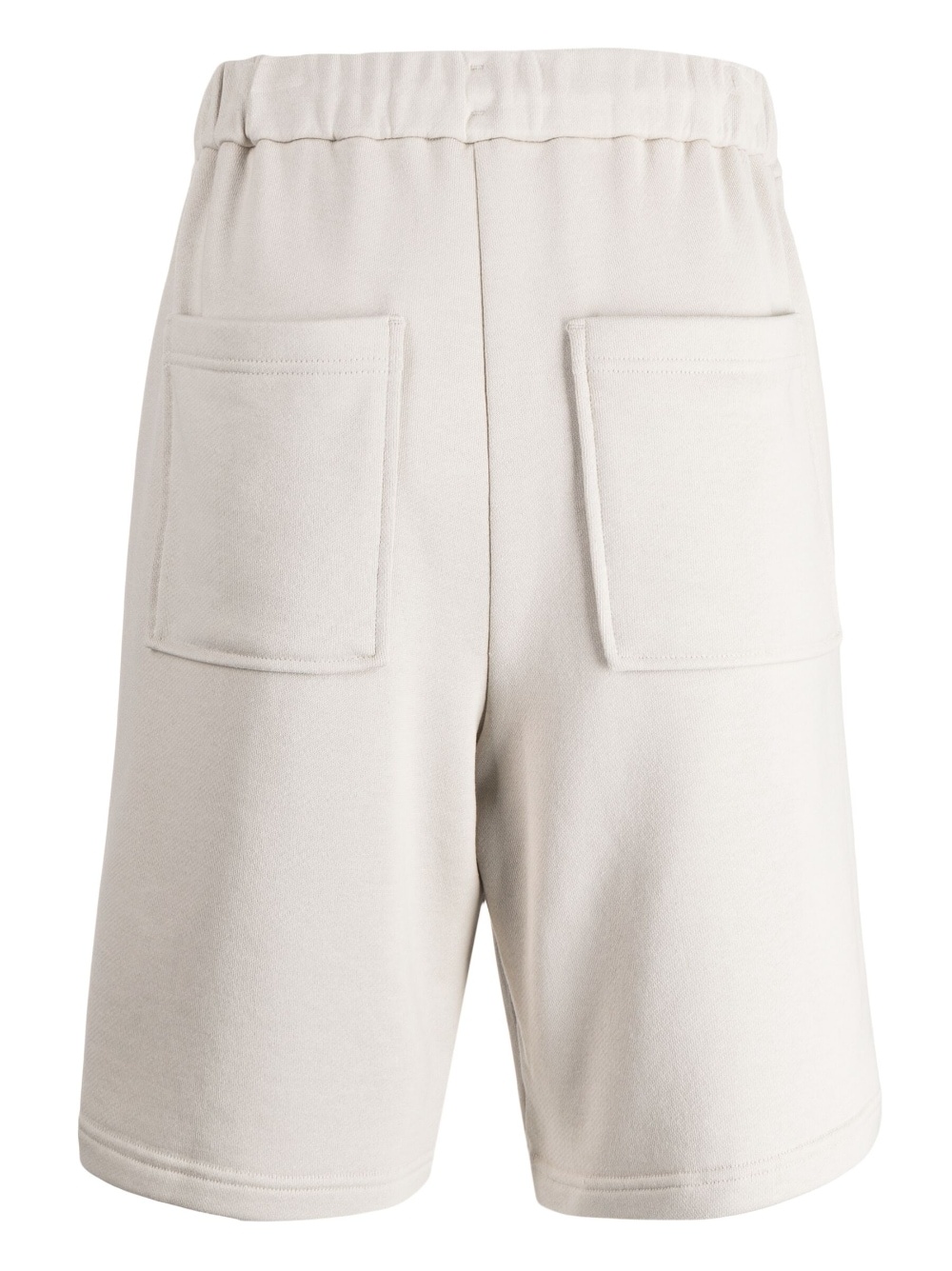 drawstring cotton track shorts - 2
