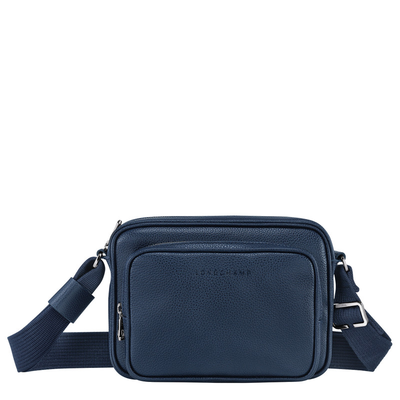 Le Foulonné S Camera bag Navy - Leather 1