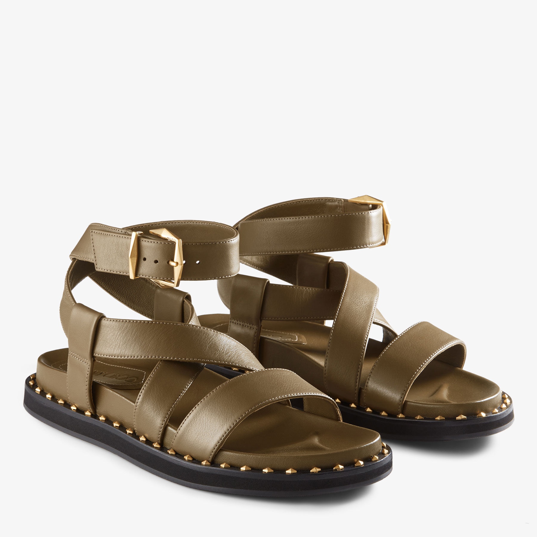 Blaise Flat
Caper Green Leather Sandals - 2