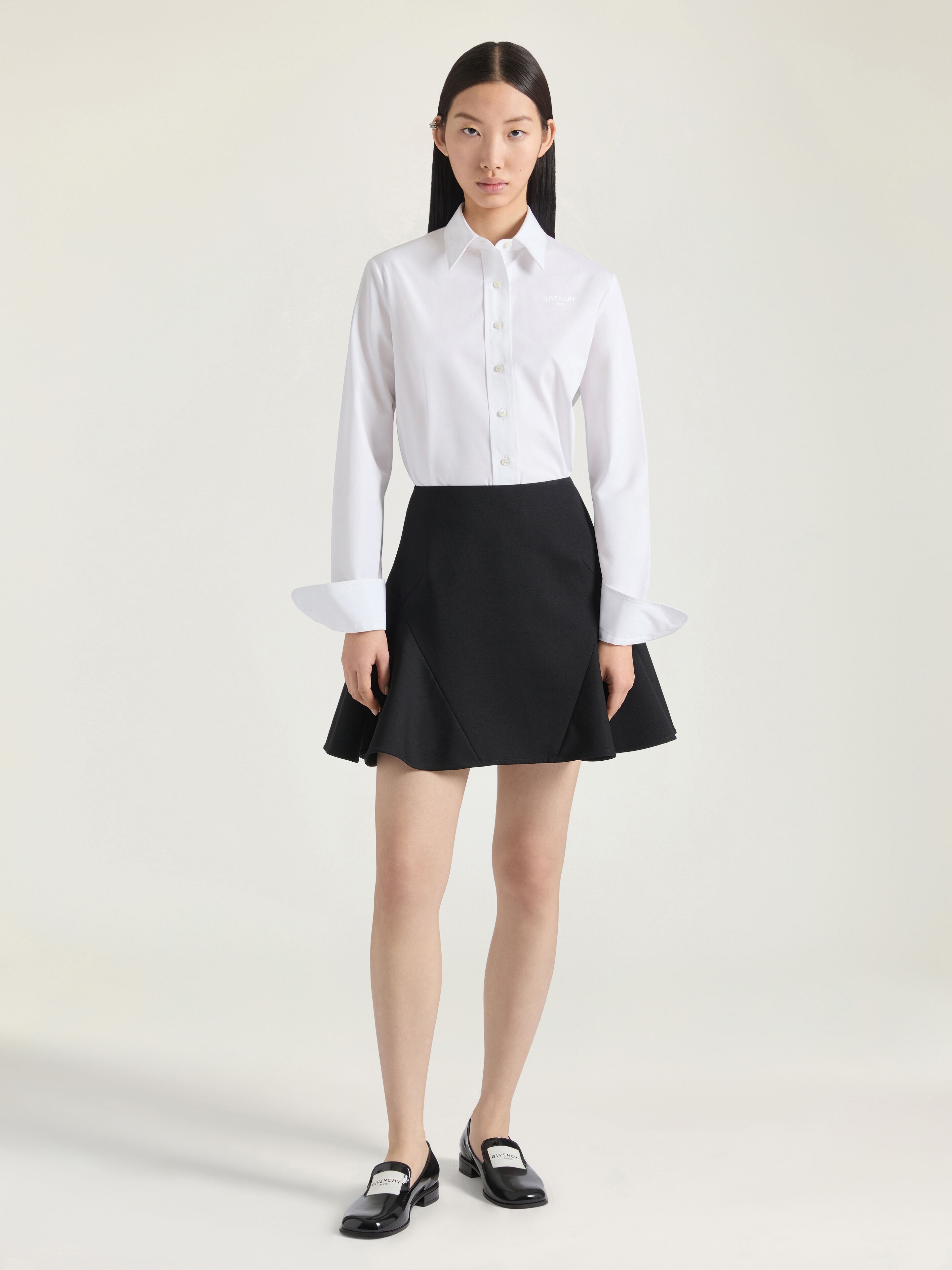 RUFFLED MINI SKIRT IN WOOL - 4