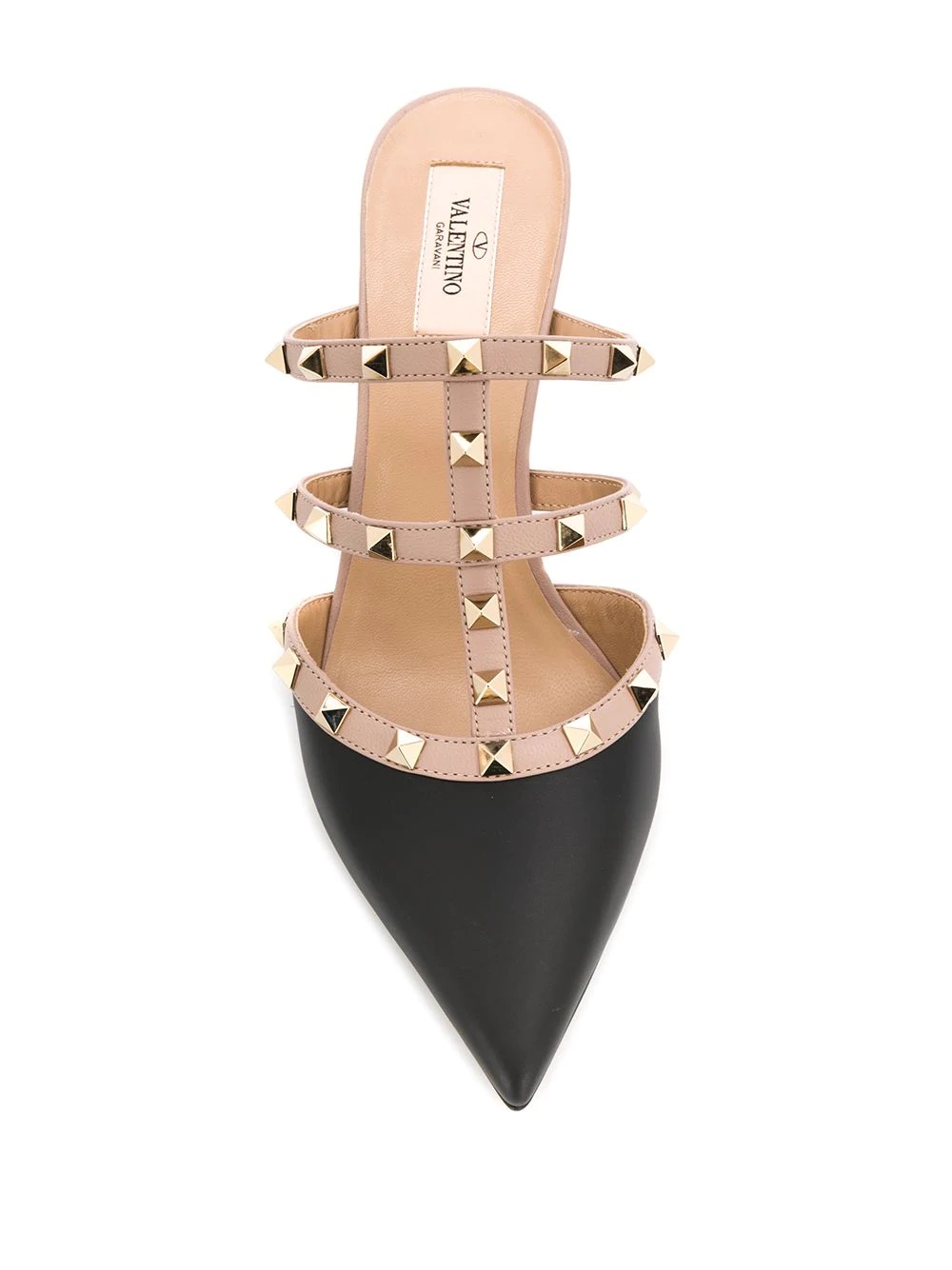 Rockstud leather mules - 4