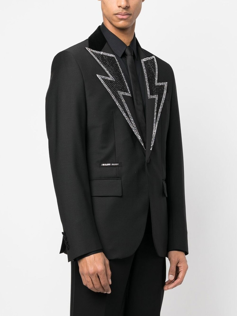 crystal-embellished single-breasted blazer 3