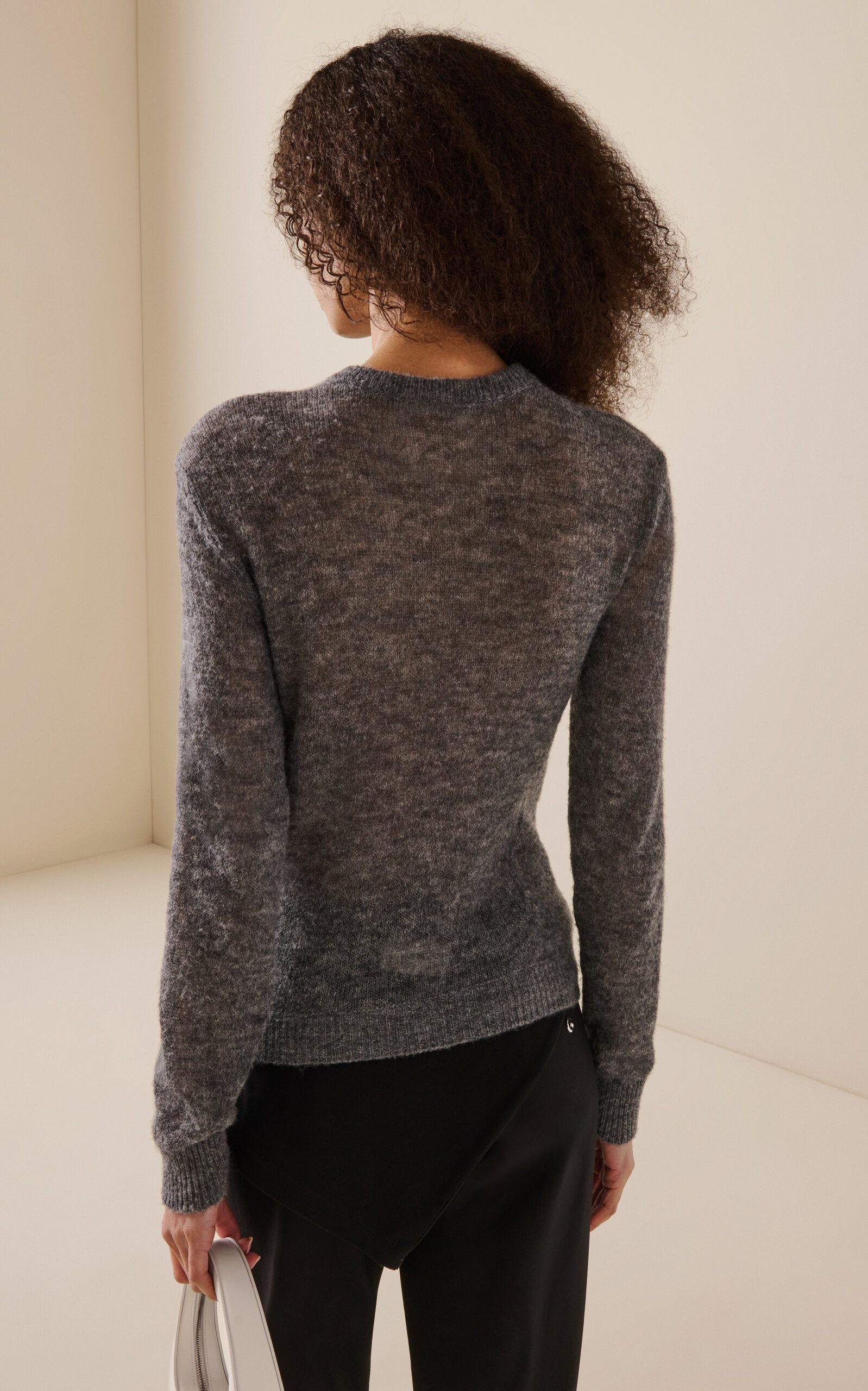 Buckled Cutout Sweater grey - 4
