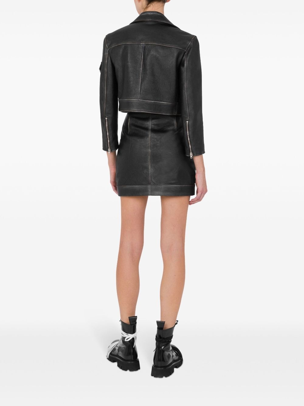 leather biker jacket - 3