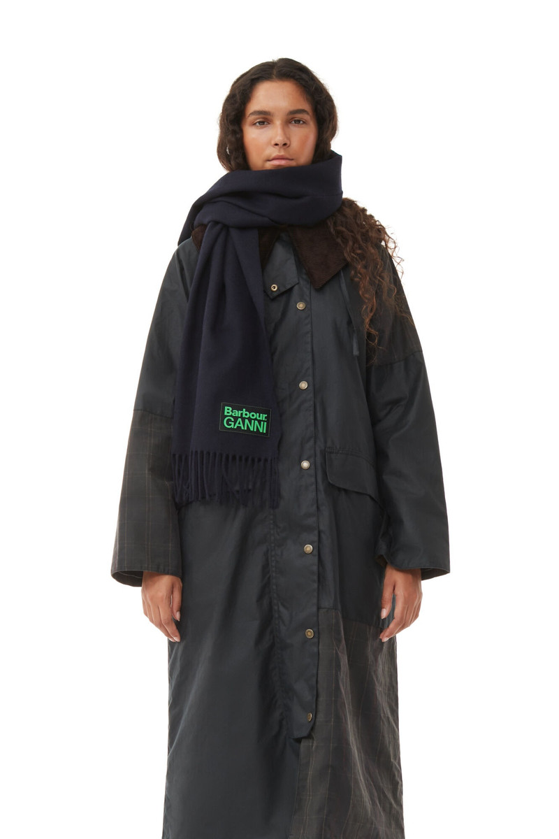 GANNI GANNI X BARBOUR WOOL SCARF outlook