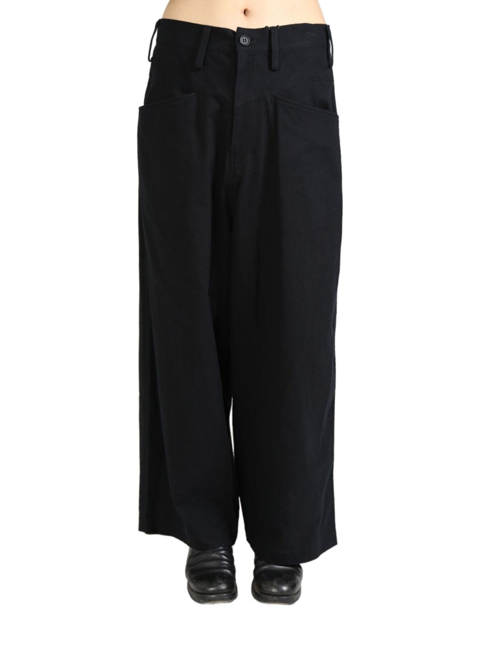 cotton straight-leg trousers - 1