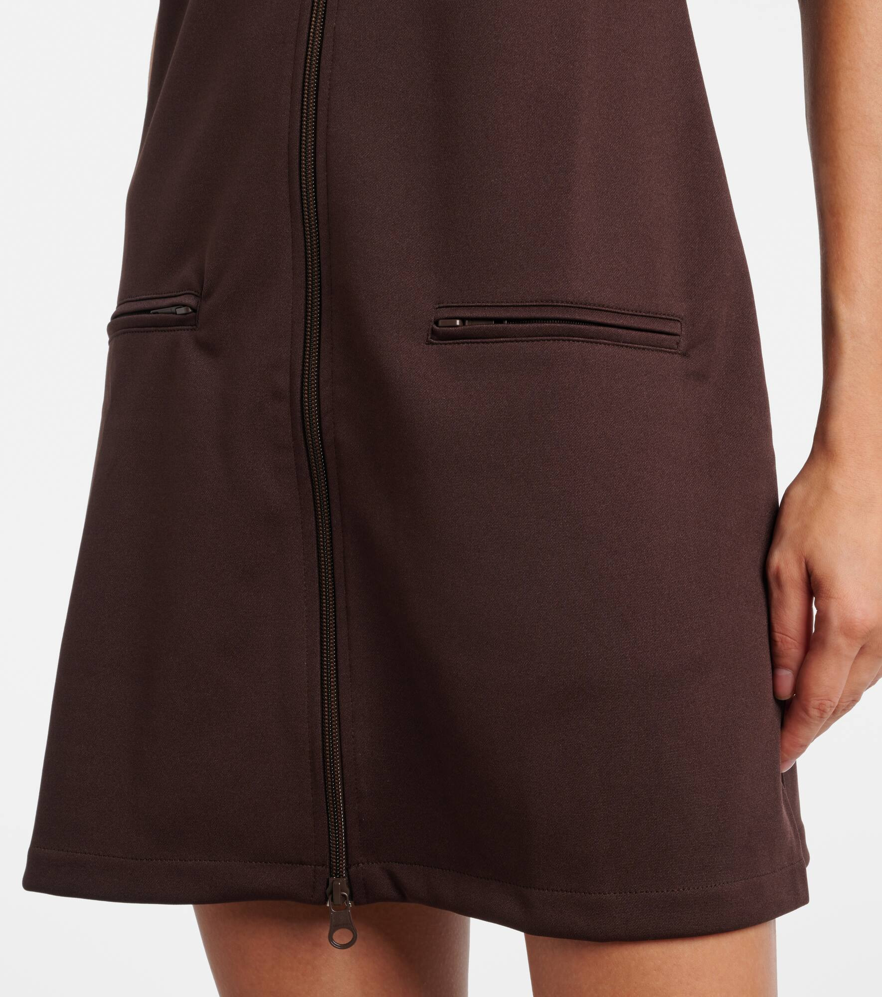 Interlock jersey zip-up minidress - 5