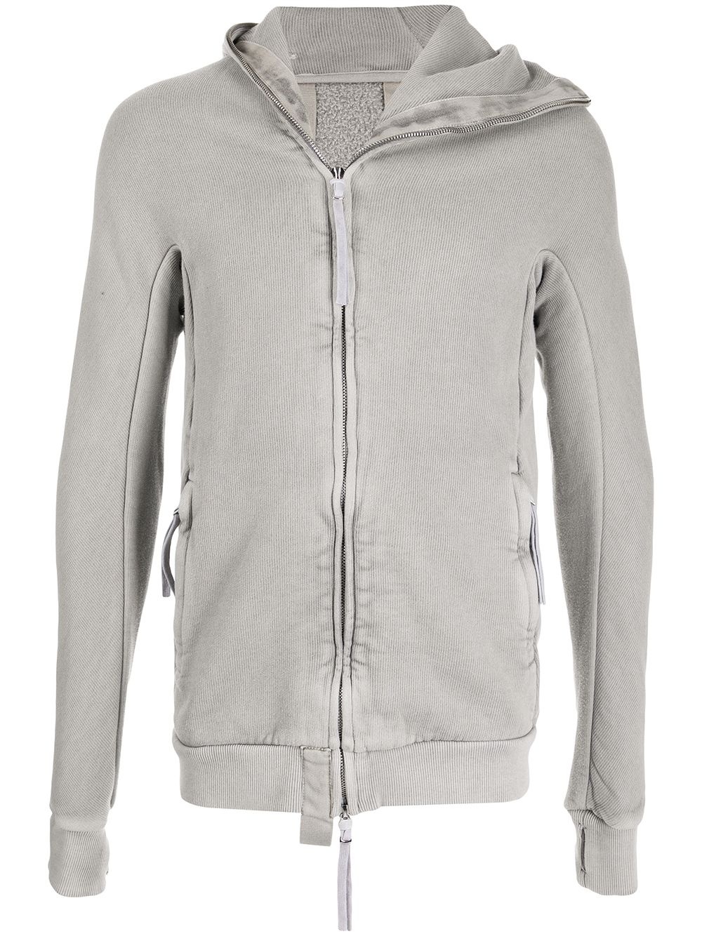 off-centre zipped hoodie - 1