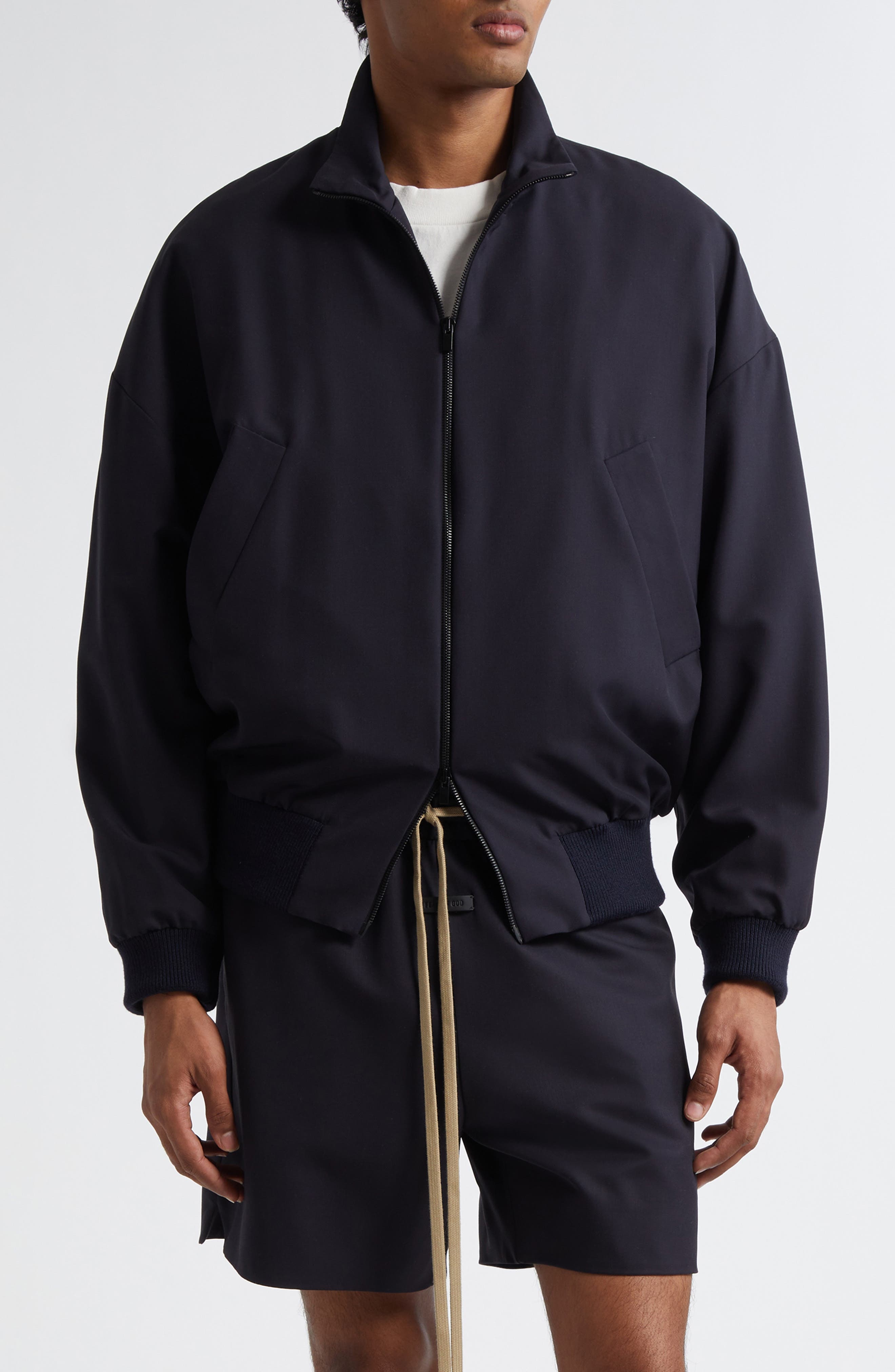 Fear of God High Neck Track Jacket in Navy at Nordstrom - 1