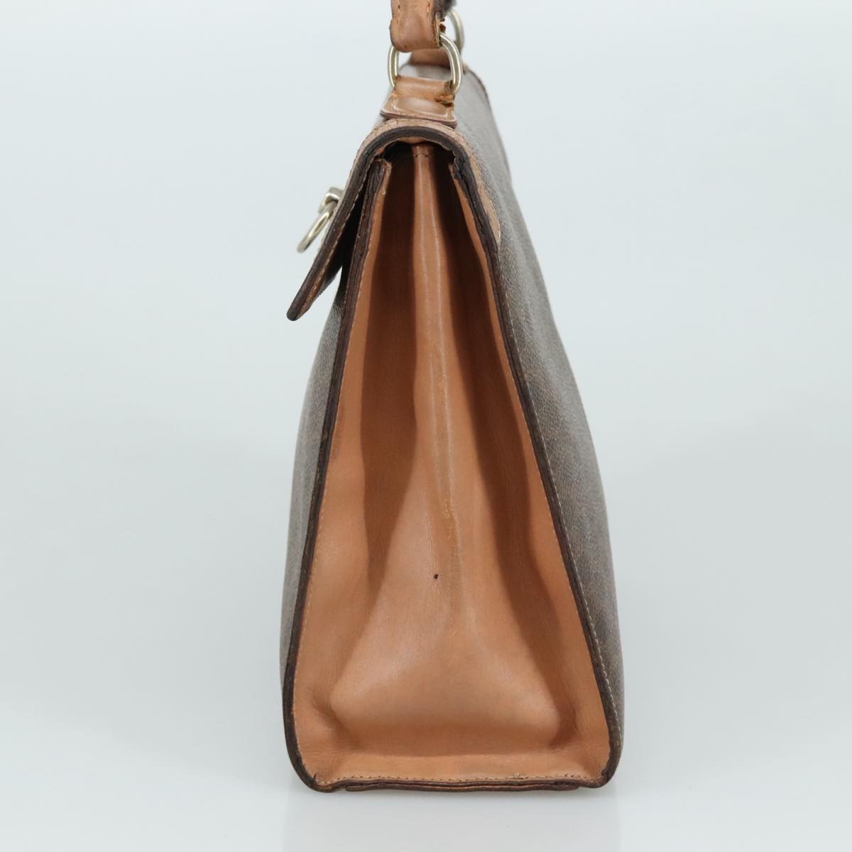 CELINE Macadam Canvas Hand Bag Pvc Leather Brown - 4