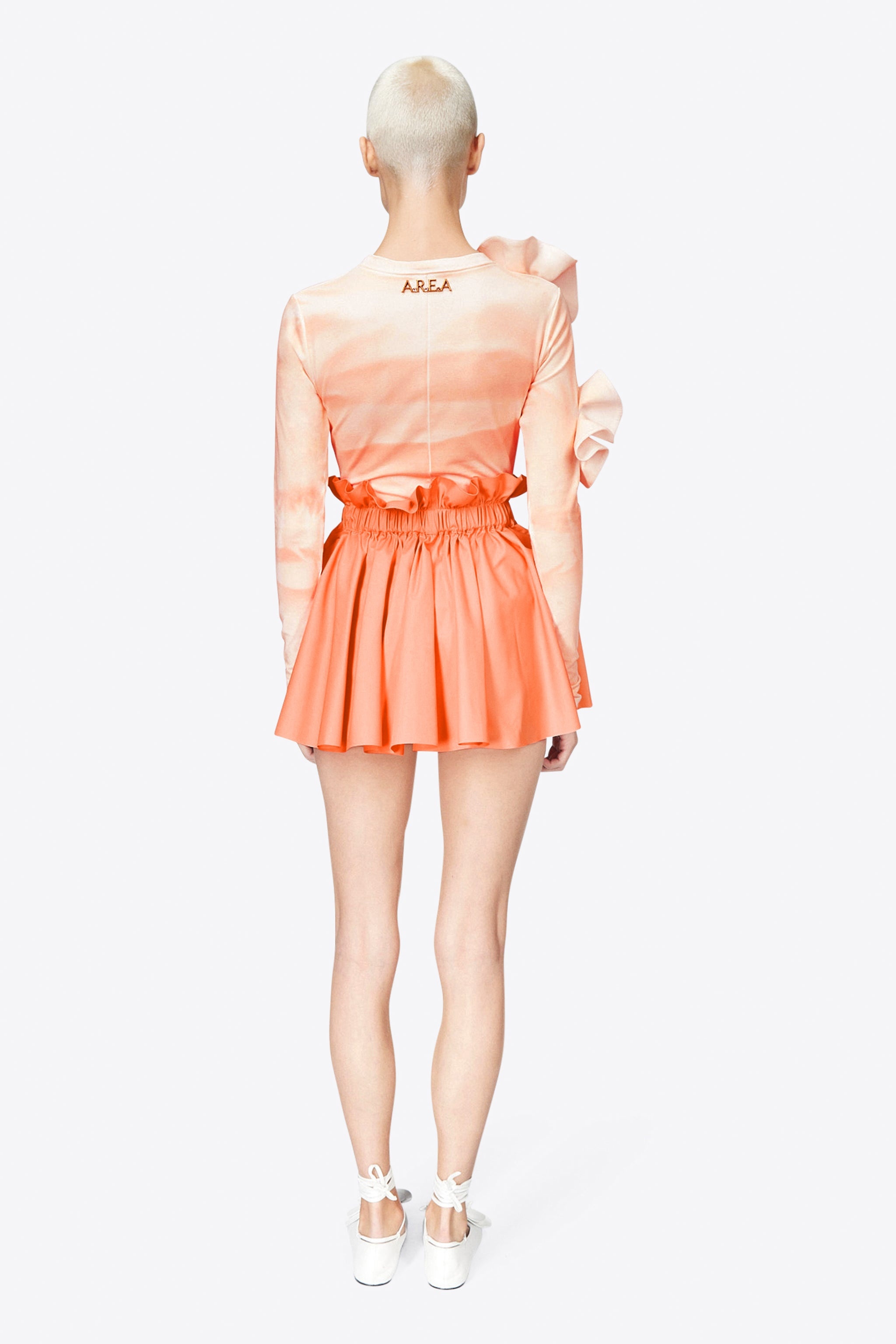 RUFFLE FLOWER LONG SLEEVE TOP - 5