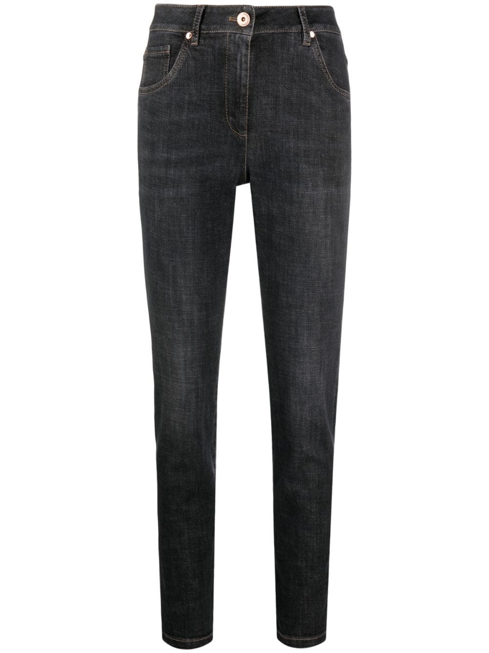 high-waisted skinny jeans - 1