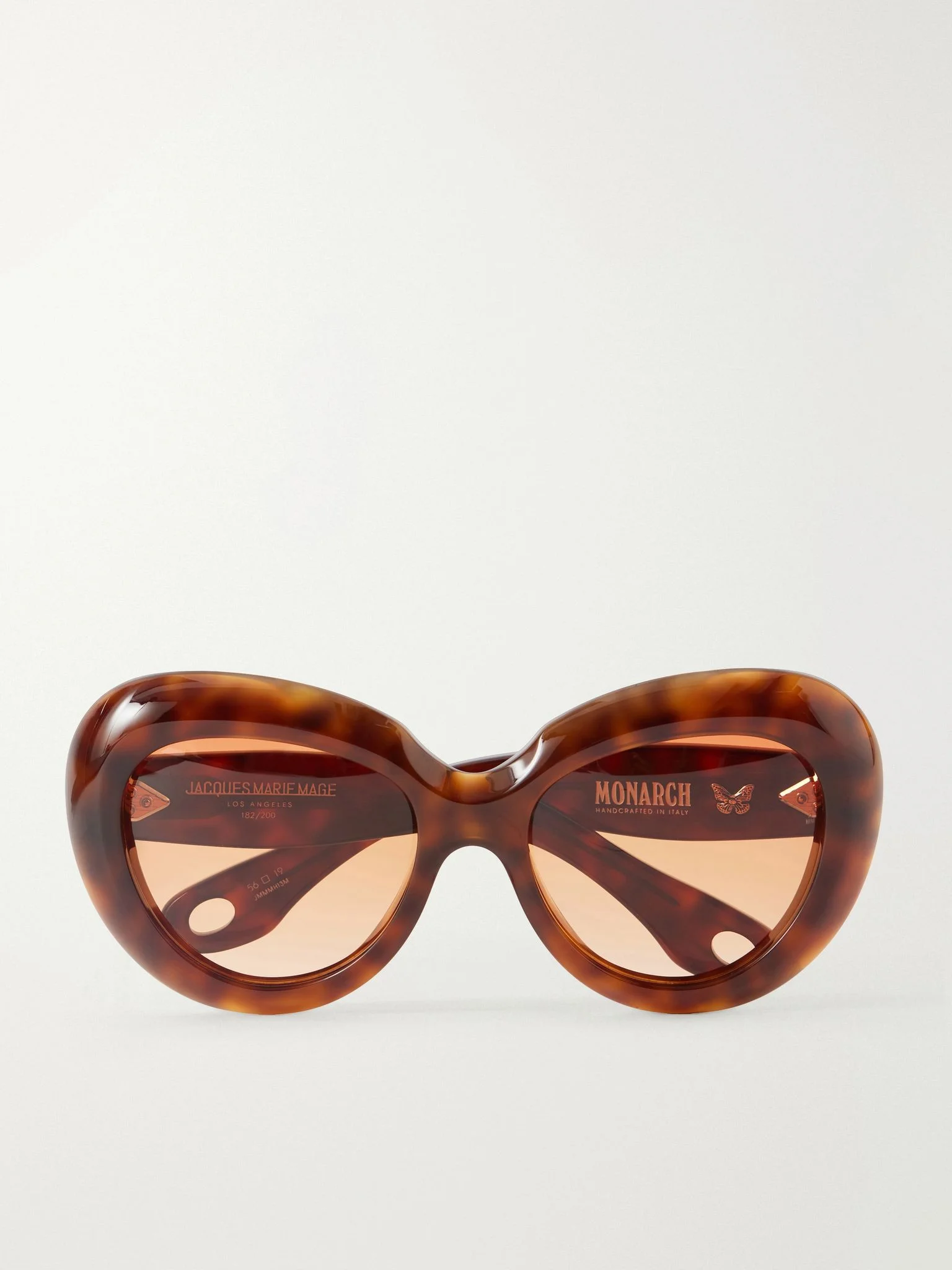 Monarch round-frame tortoiseshell acetate sunglasses Tortoiseshell - 1