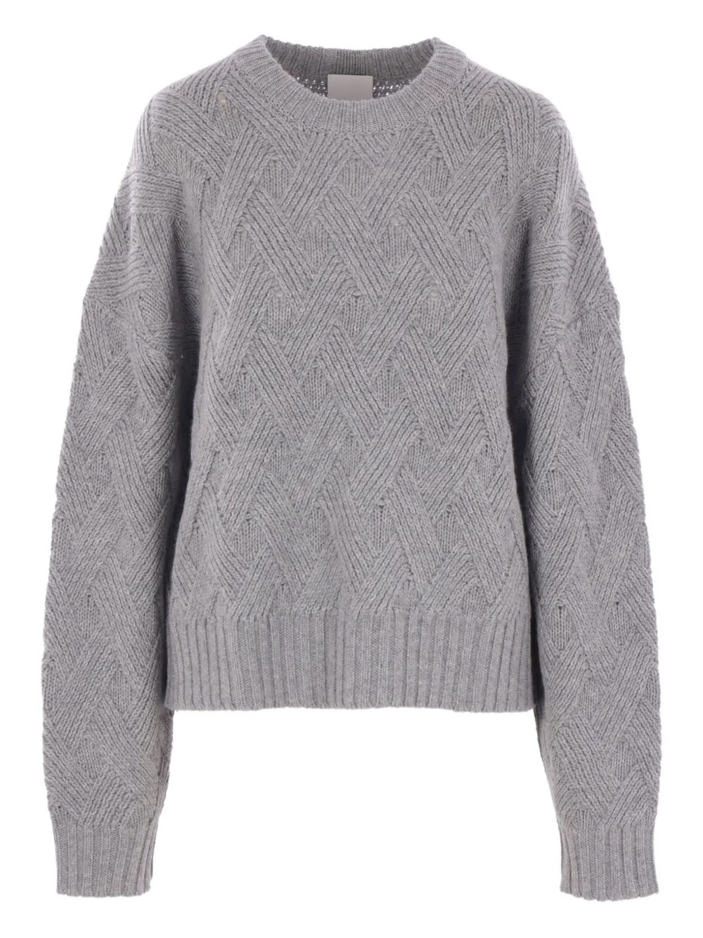 cable-knit crew-neck sweater - 1