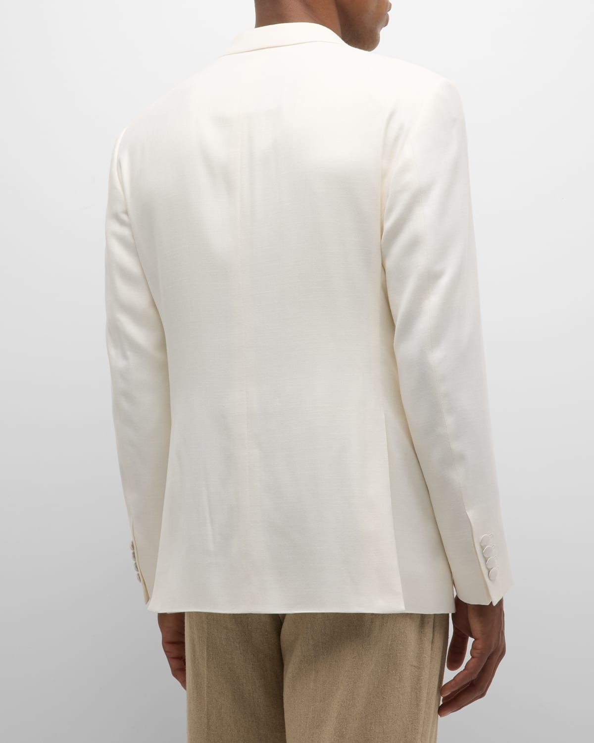 Men's Textured Solid Dinner Jacket - 5