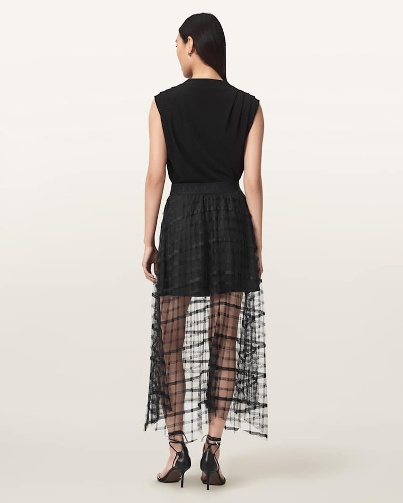 CELIA SHEER OVERLAY MIDI SKIRT 7