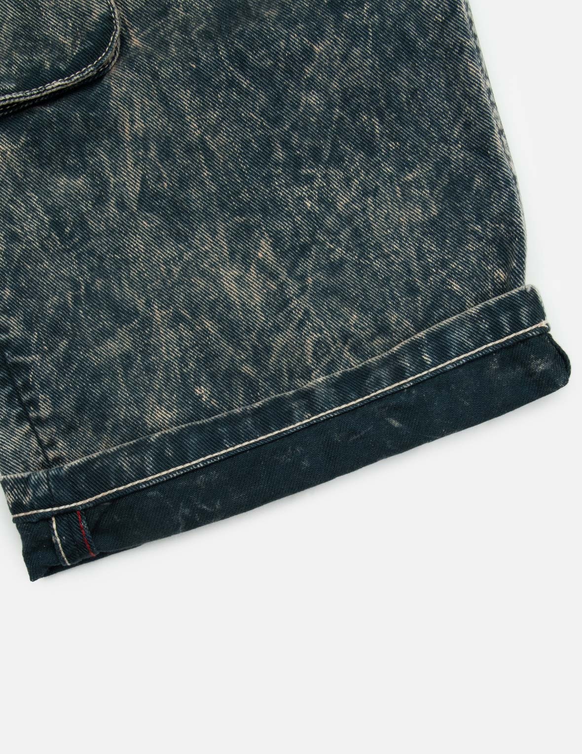 Seagull Print and Multi-Pockets Acid Wash Baggy Cargo Jeans - 16