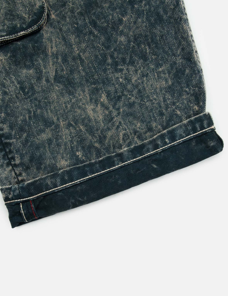 Seagull Print and Multi-Pockets Acid Wash Baggy Cargo Jeans 16