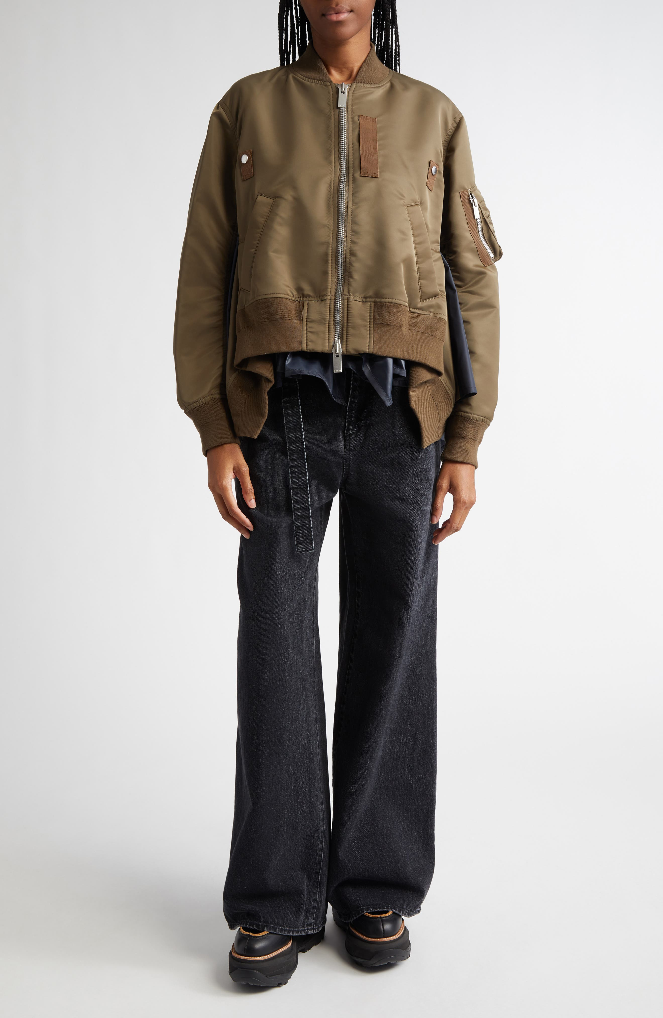 Belted Wide Leg Jeans - 2