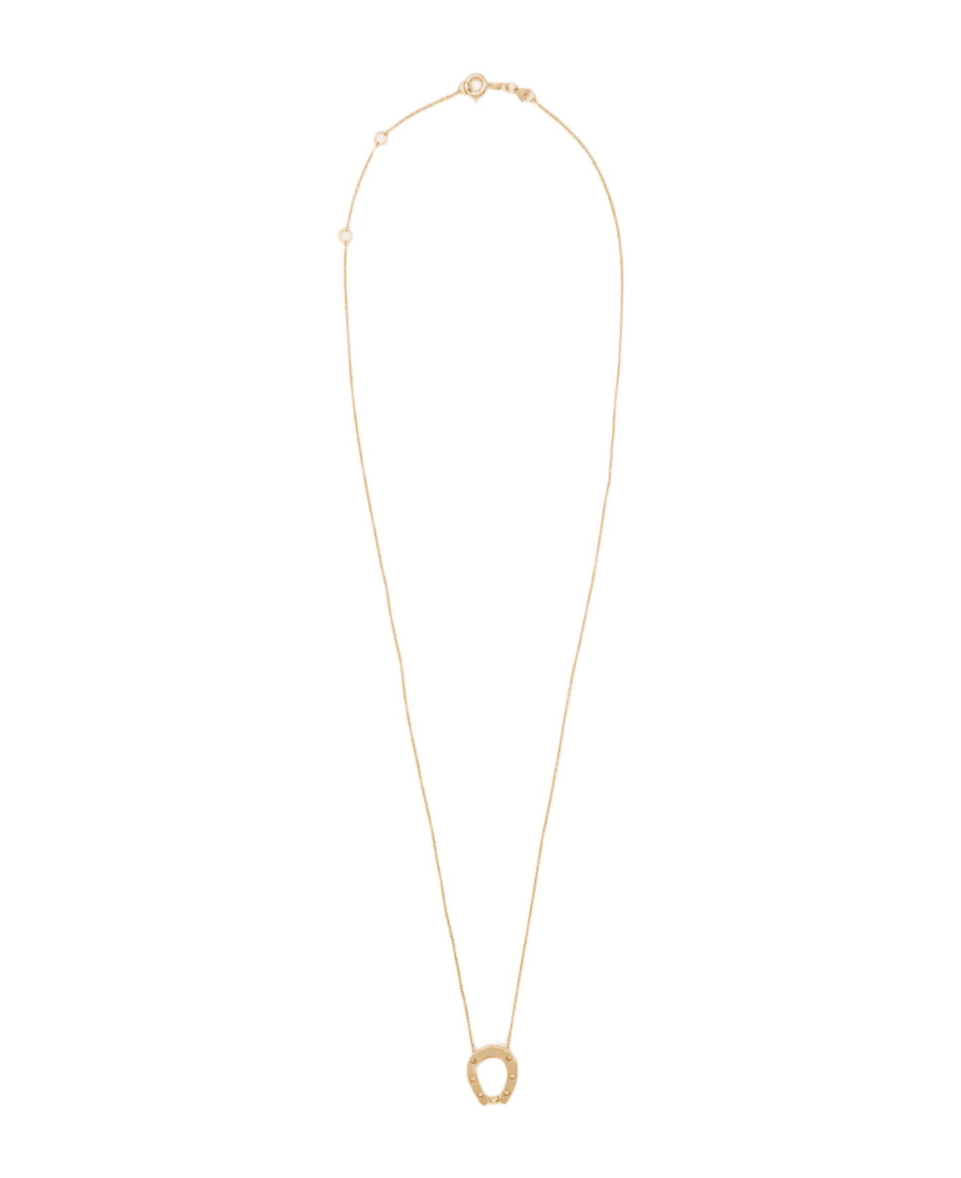 9k Gold Horseshoe Brillante Necklace - 1