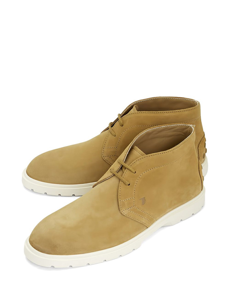 Desert button fastening suede boots 4