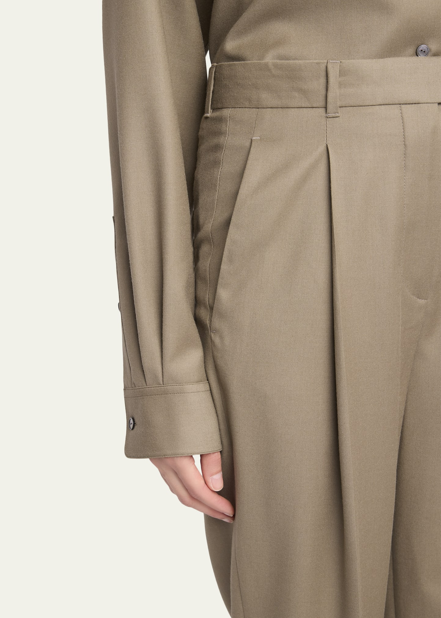 Sorina Pleated Straight-Leg Pants - 5