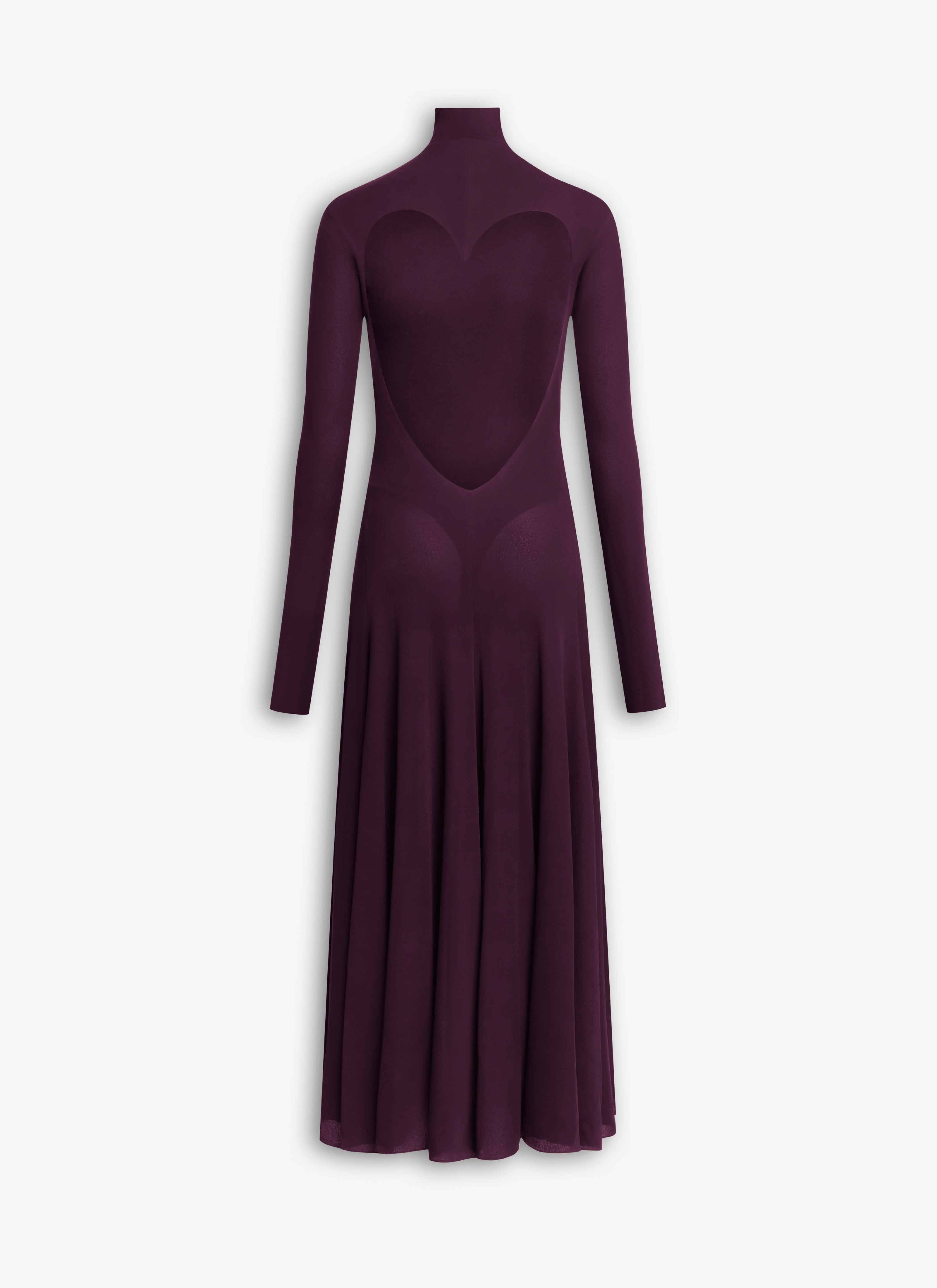 FLUID JERSEY HEART DRESS - 2