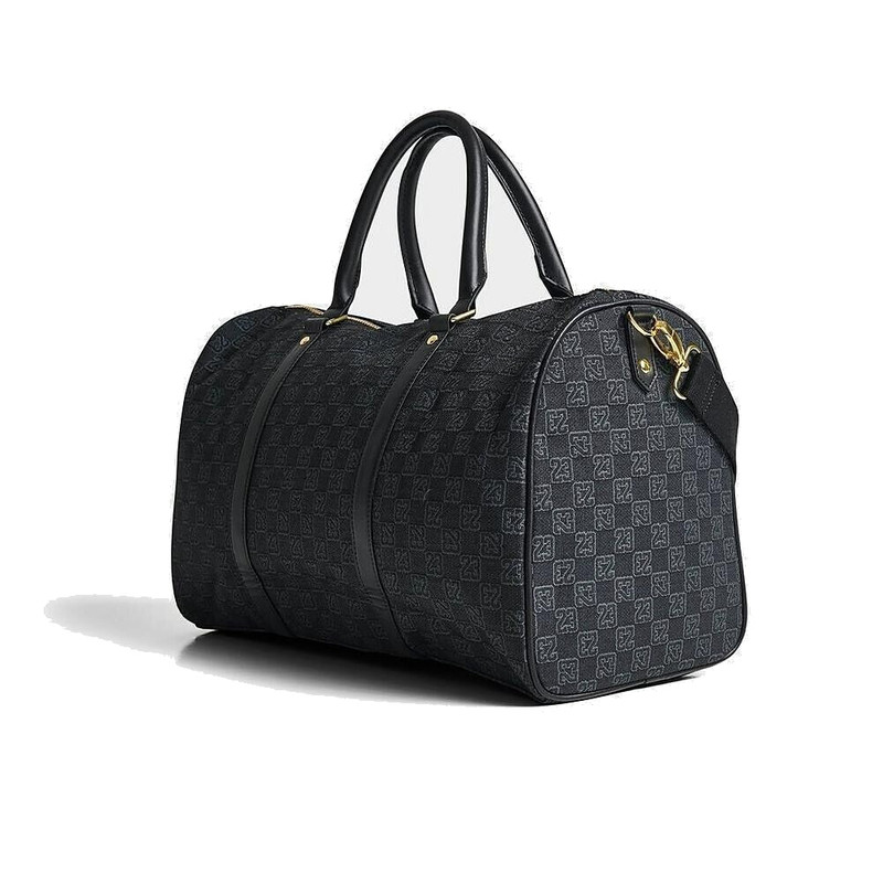 Jordan Air Jordan Monogram Logo Duffel Bag 'Black Gold' MA0759-023 outlook