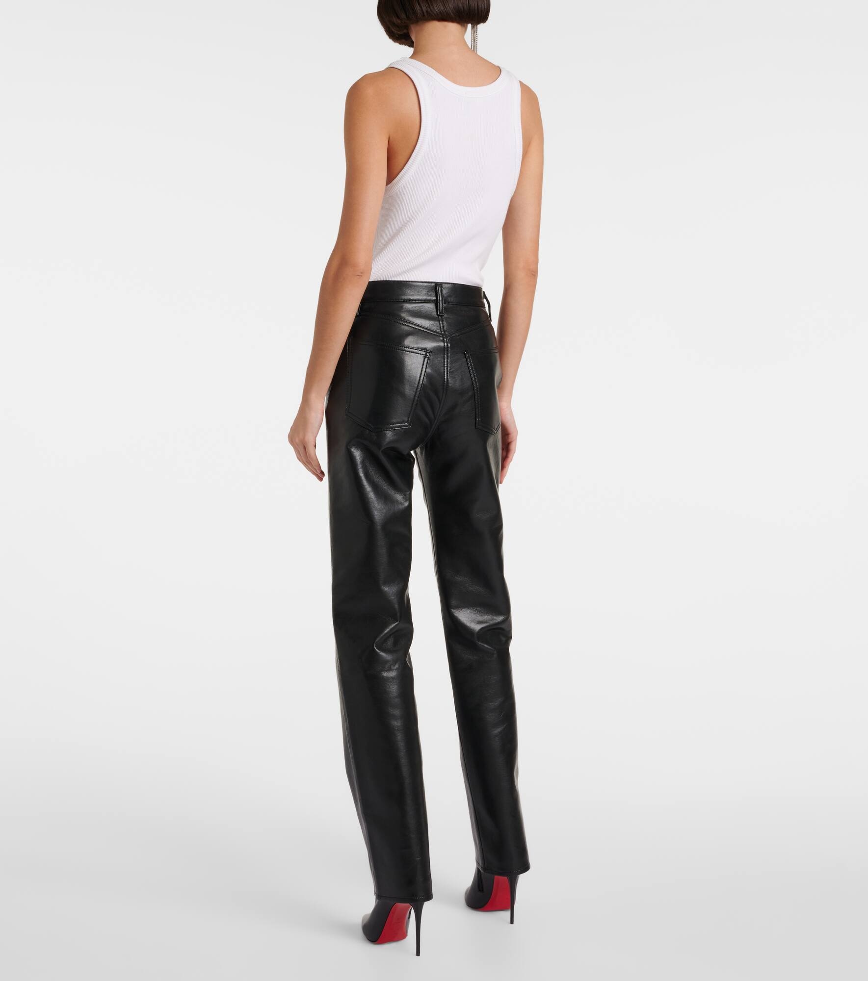 90's Pinch Waist high-rise straight pants - 3