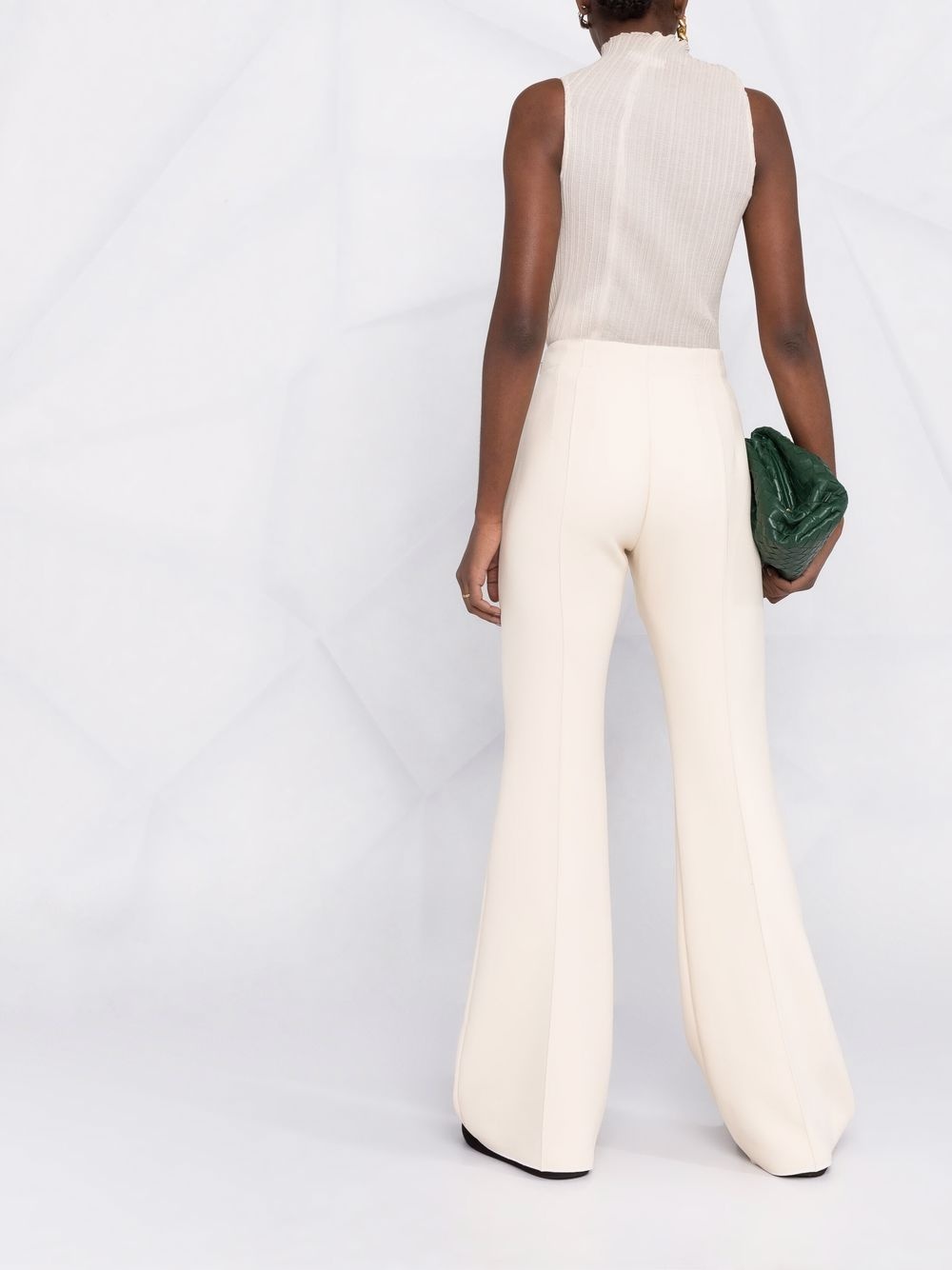 high-waist flared trousers - 4