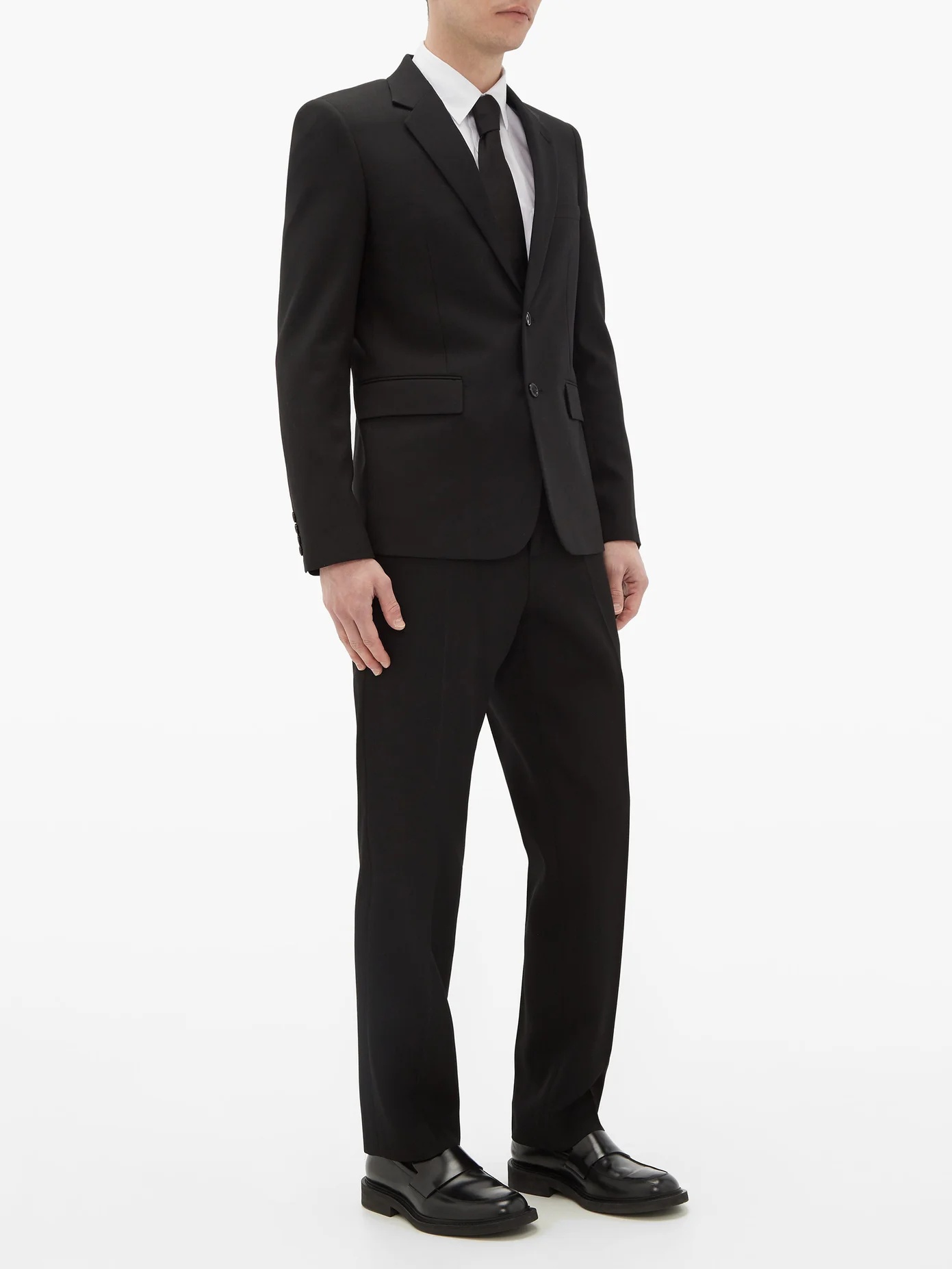 Double-pocket wool straight-leg trousers - 3