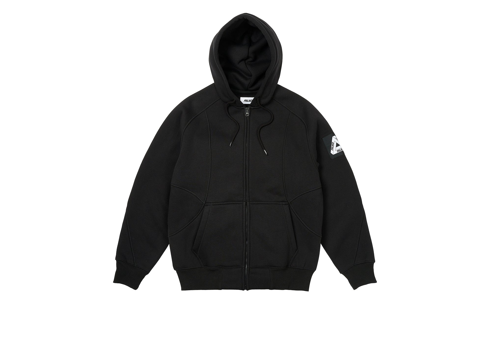 BONDED SHERPA ZIP HOOD BLACK - 1