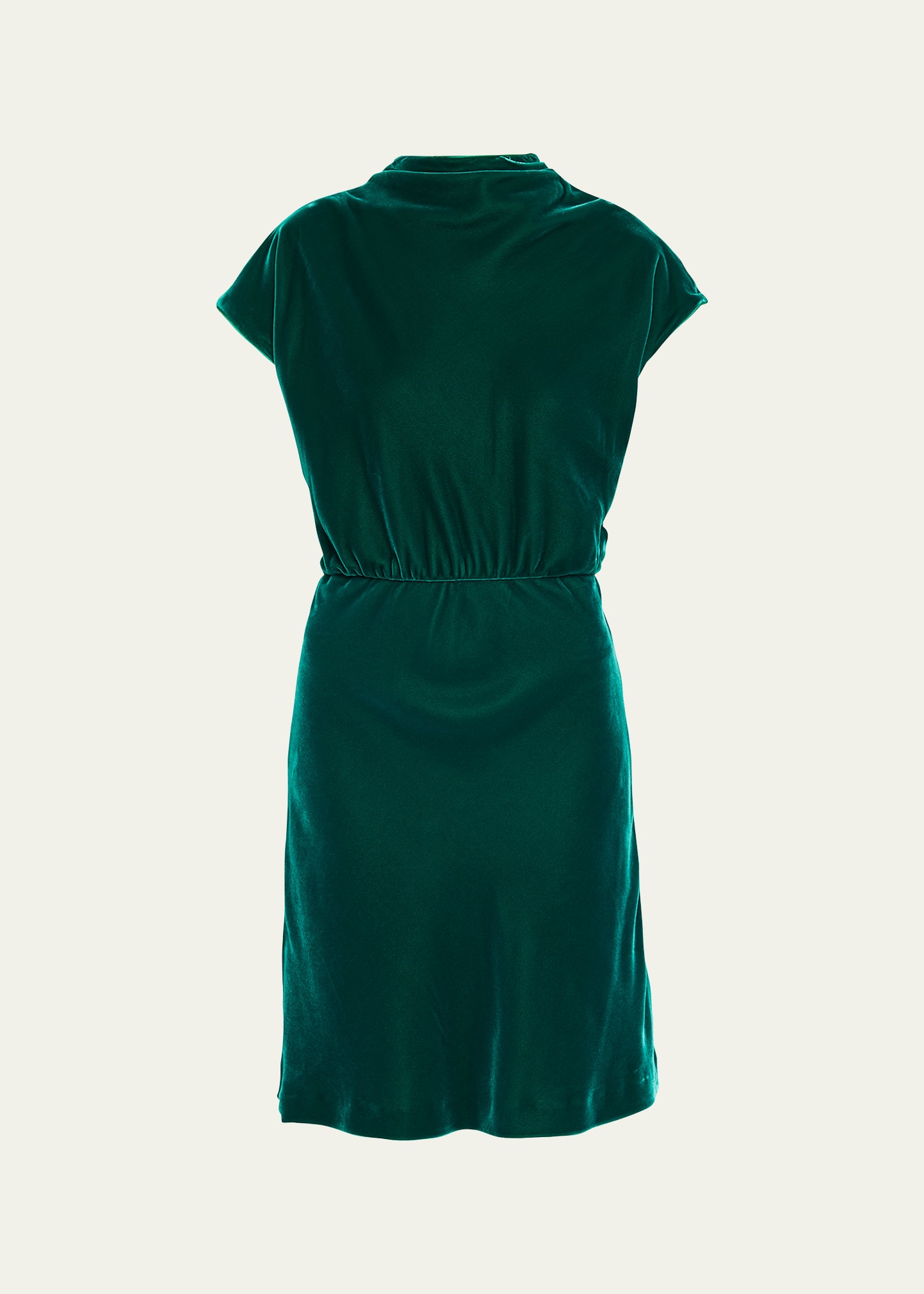Velvet Cowl-Neck Dress - 5