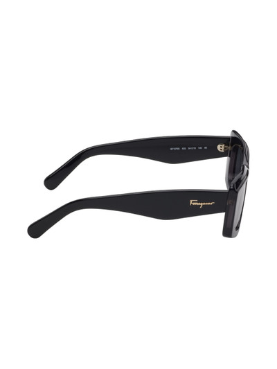 FERRAGAMO Black Rectangular Sunglasses outlook