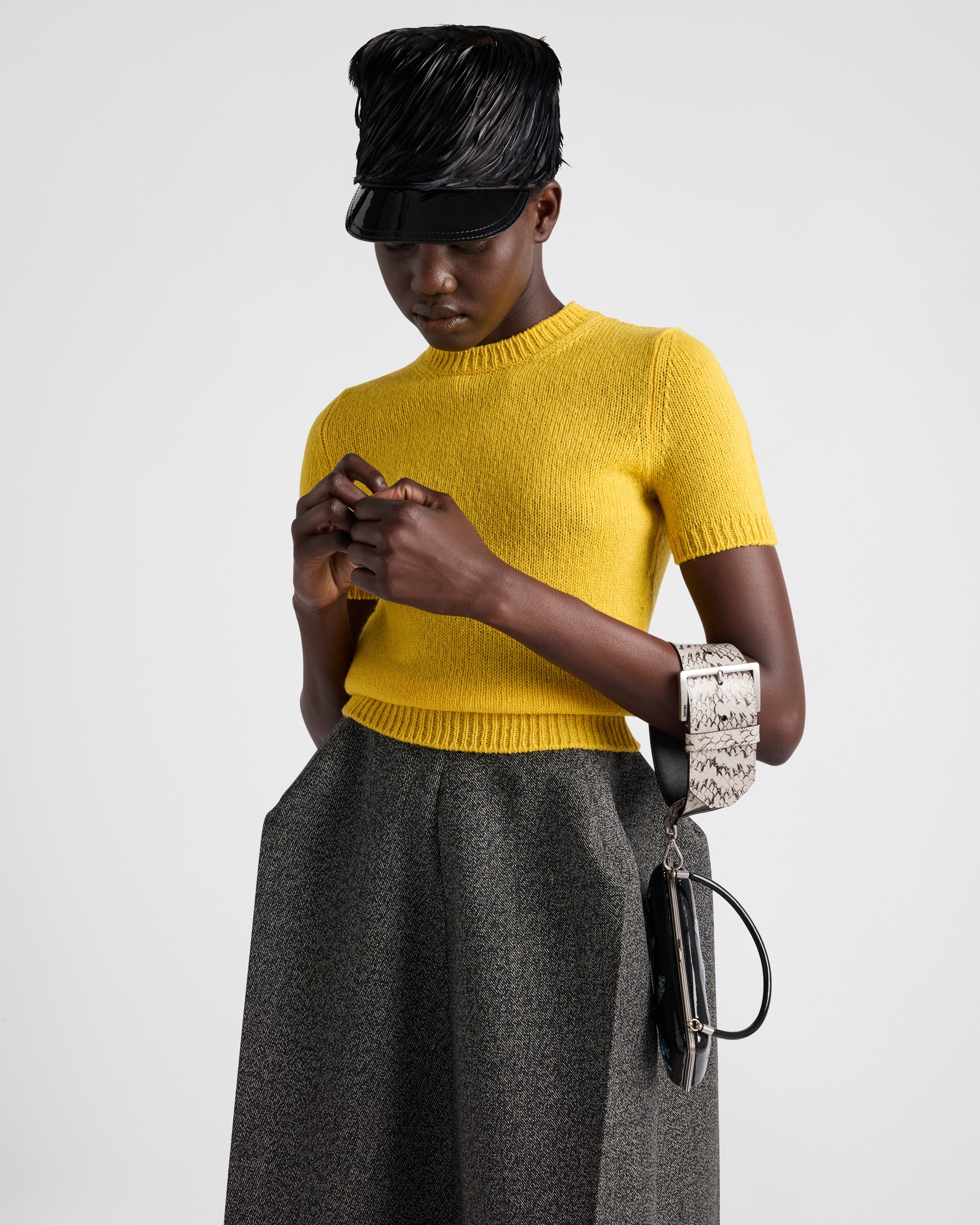 Mouliné midi-skirt - 3
