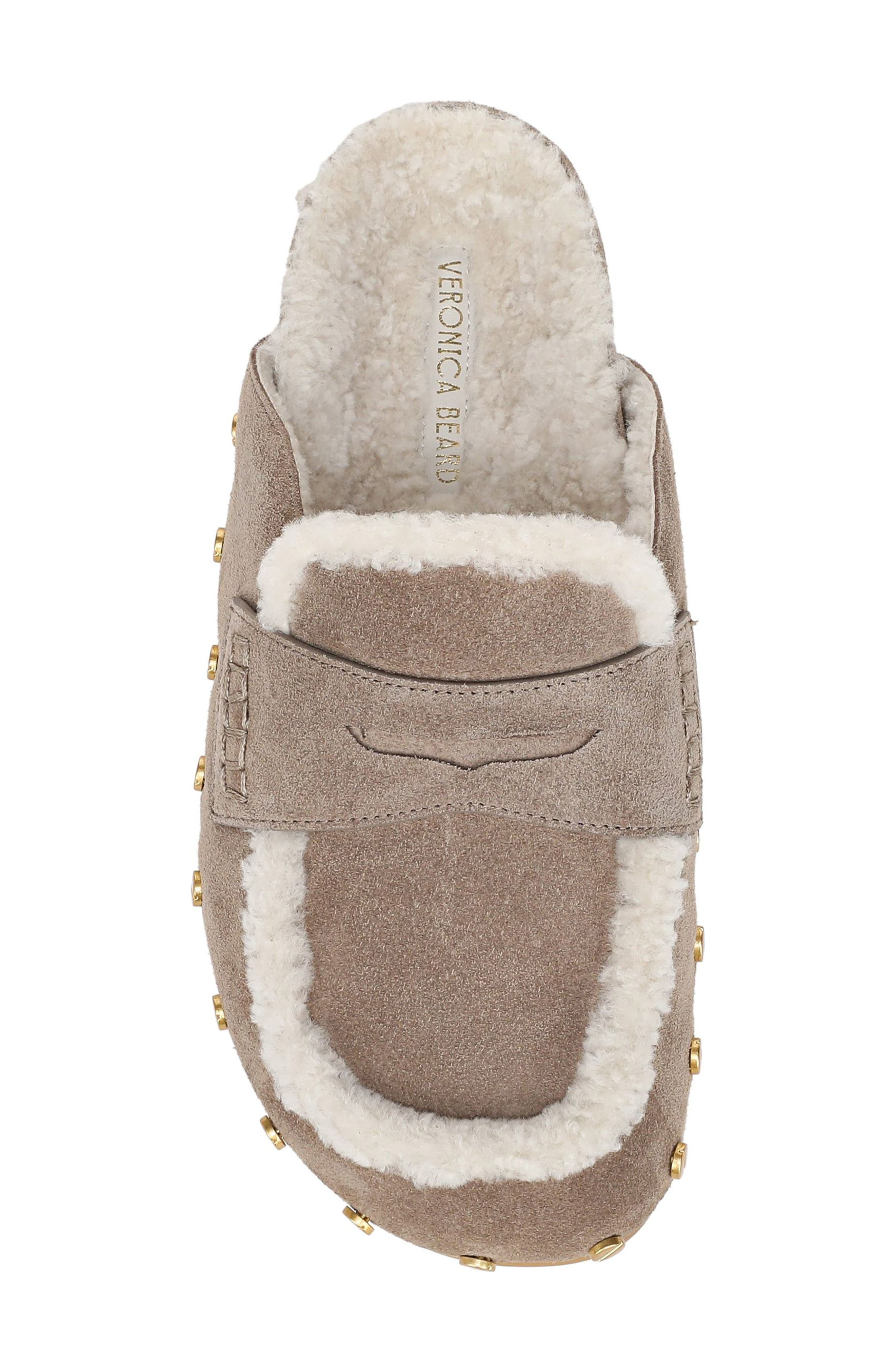 Veronica Beard Fenix Genuine Shearling Mule in Bark Ecru at Nordstrom - 5