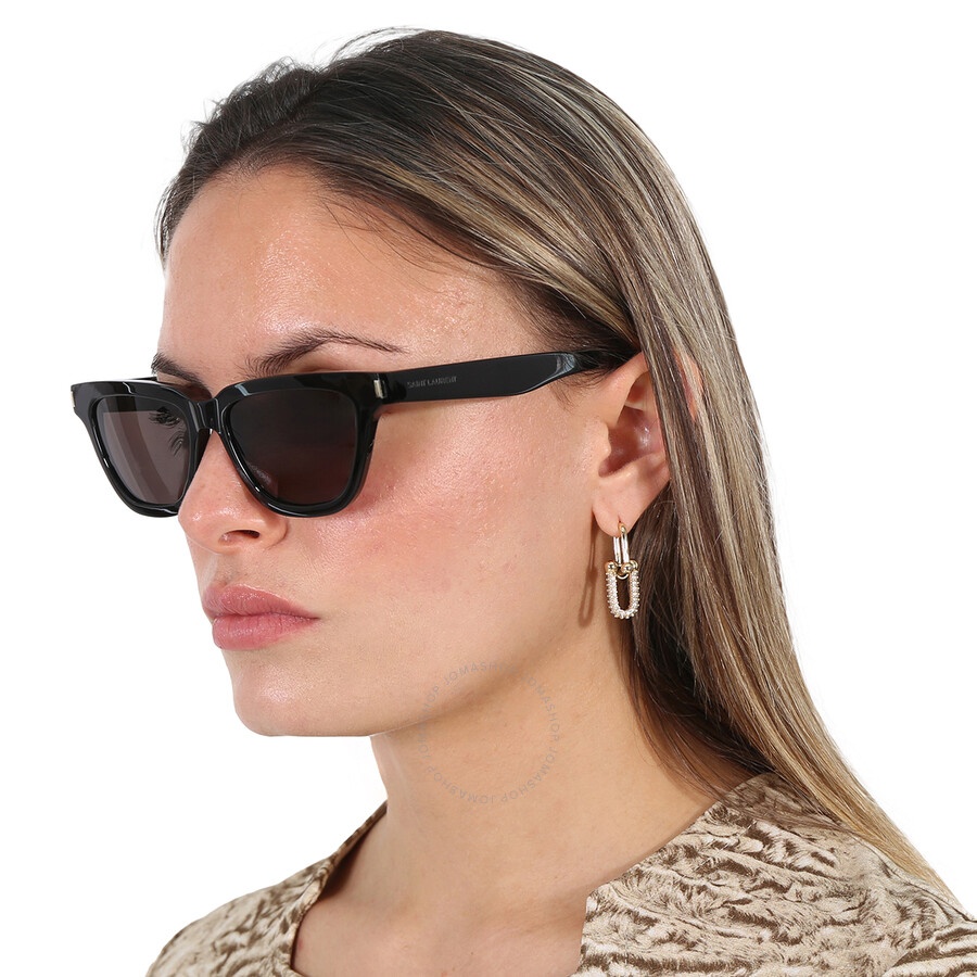 Saint Laurent Dark Grey Smoke Cat Eye Ladies Sunglasses SL 462 SULPICE 001 53 - 2