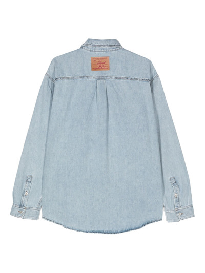 Y/Project embroidered-logo denim shirt outlook