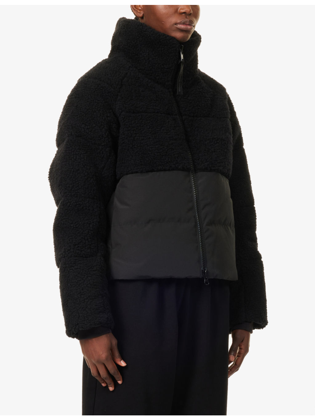 Elora fleece-panel shell-down puffer jacket - 3